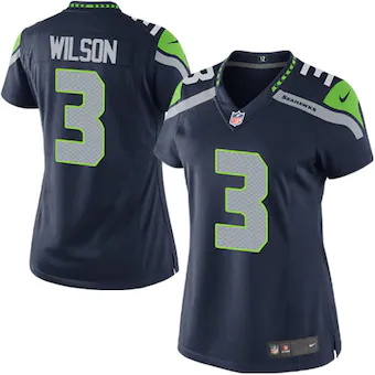 womens seattle seahawks russell wilson nike college navy ga